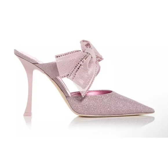 New in Box Limited Edition Jimmy Choo Brook 100 Glitter High Heel Mules 39/9 - Picture 5 of 7